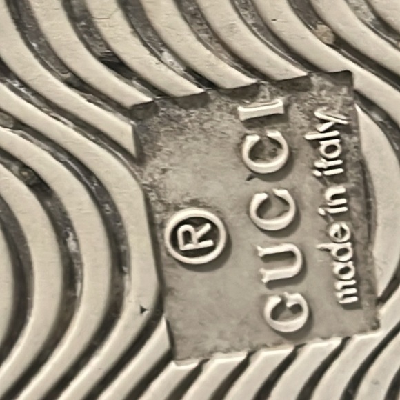 Gucci Ace Sneakers Authentic White Leather Monogram Green Web Sz 35.5 / 5.5 USA - Picture 15 of 17